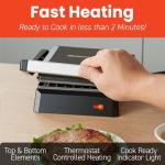 Compact Electric Panini Press and Grill - Black