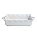 Casafina White Rectangular Ruffled Baker 17.25" x 10.25