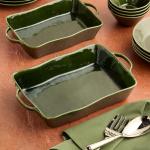 Verde Large Rectangular Stoneware Baker, 16" x 10