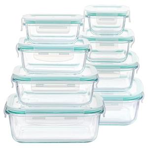 Vtopmart 16-Piece Airtight Glass Food Storage Set