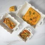 Casafina White Rectangular Ruffled Baker 17.25" x 10.25