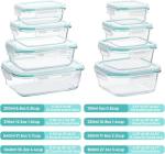 Vtopmart 16-Piece Airtight Glass Food Storage Set
