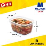 GladWare Medium Rectangle Food Storage Containers, 5-Pack