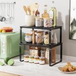 Stackable Kitchen Organizer Shelves, Set of 2