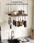 Vintage Ceiling-Mounted Pot Rack with 12 Hooks
