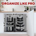8-Tier Adjustable Pot and Pan Organizer Rack