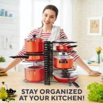 8-Tier Adjustable Pot and Pan Organizer Rack