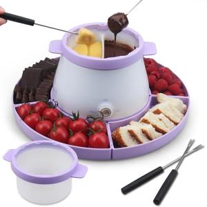 Electric Fondue Pot Set with 2 Pots