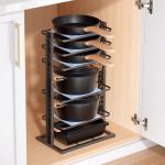 LAMU 6-Tier Adjustable Pots and Pans Organizer