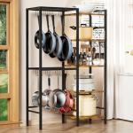5-Tier Pot and Pan Organizer Rack with Hooks