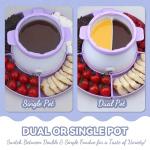 Electric Fondue Pot Set with 2 Pots