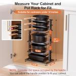 LAMU 6-Tier Adjustable Pots and Pans Organizer