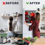 8-Tier Adjustable Pot and Pan Organizer Rack