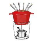Cuisinart 13-Piece Red Cast Iron Fondue Set