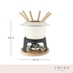 Cast Iron Fondue Set with Stand and Forks