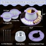 Electric Fondue Pot Set with 2 Pots