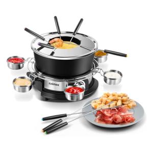 CUSIMAX 2L Electric Fondue Set with Temperature Control