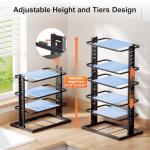 LAMU 6-Tier Adjustable Pots and Pans Organizer