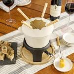 Cast Iron Fondue Set with Stand and Forks