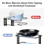LAMU 6-Tier Adjustable Pots and Pans Organizer