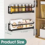 LucyCaz Wall Mounted Spice Rack with Hooks