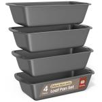 Swiss Loaf Pan Set - 4-Piece Nonstick Bakeware