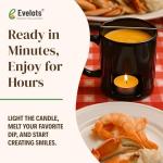 Evelots Mini Fondue Pot Set with Forks & Candles