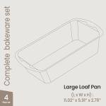 Swiss Loaf Pan Set - 4-Piece Nonstick Bakeware