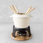 Cast Iron Fondue Set with Stand and Forks