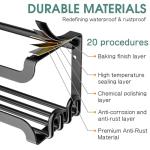 LucyCaz Wall Mounted Spice Rack with Hooks