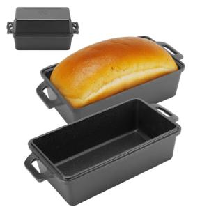 Northriver 9x5 Inch Cast Iron Loaf Pan Set