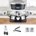 CUSIMAX 2L Electric Fondue Set with Temperature Control