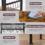 5-Tier Pot and Pan Organizer Rack with Hooks