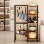 5-Tier Pot and Pan Organizer Rack with Hooks