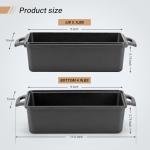 Northriver 9x5 Inch Cast Iron Loaf Pan Set