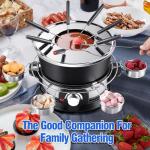 CUSIMAX 2L Electric Fondue Set with Temperature Control
