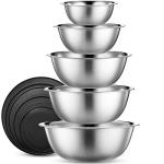 WHYSKO 10-Piece Stainless Steel Mixing Bowl Set