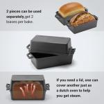 Northriver 9x5 Inch Cast Iron Loaf Pan Set