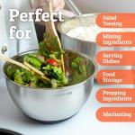 PriorityChef 5-Piece Stainless Steel Mixing Bowl Set