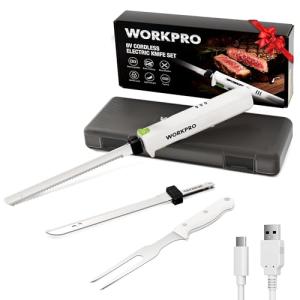 WORKPRO Cordless Electric Knife for Easy Carving