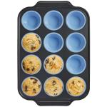 Silicone Muffin Pans with Metal Frame, 12 Cups
