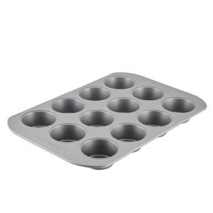 Farberware Nonstick 12-Cup Muffin Pan, Gray