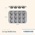 Farberware Nonstick 12-Cup Muffin Pan, Gray