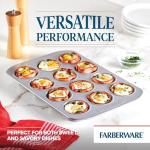 Farberware Nonstick 12-Cup Muffin Pan, Gray