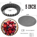 Mini Tart Pans Set with Removable Bottoms - 6 Pack