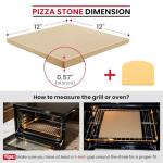 Unicook 12-Inch Square Pizza Stone for Oven