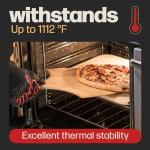 Pizza Stone with Wooden Peel for Oven and Grill