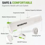 WORKPRO Cordless Electric Knife for Easy Carving