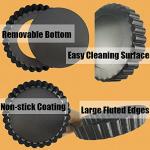 Mini Tart Pans Set with Removable Bottoms - 6 Pack