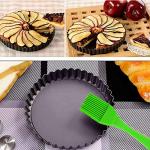 Mini Tart Pans Set with Removable Bottoms - 6 Pack